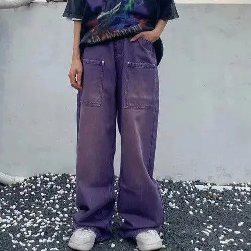 Jean Panel Baggy Purple Denim Jeans Size US 30 / EU 46 - 8 Thumbnail