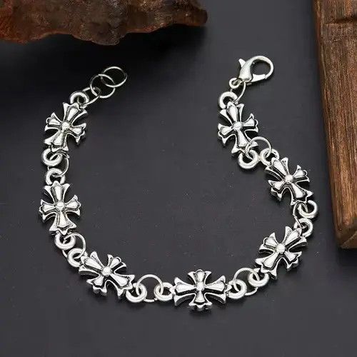 VIBE Cross Bracelet for Men Women,Punk Hip Hop Unisex Style Size ONE SIZE - 3 Thumbnail
