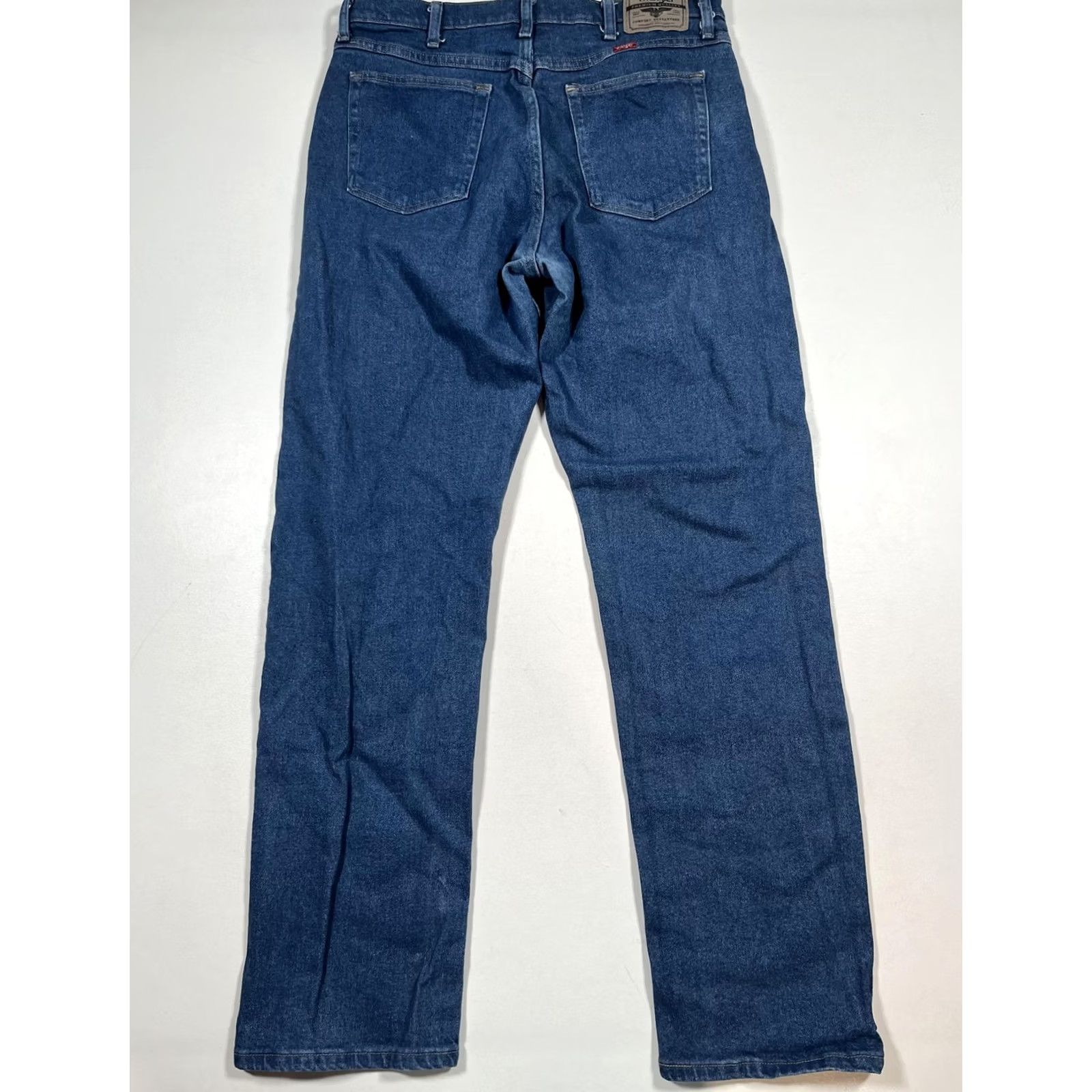 Wrangler Wrangler Jeans Mens 34x34 Blue Med Wash Denim Relaxed Straight Stretch 1007FXVMD Size US 34 / EU 50 - 2 Thumbnail