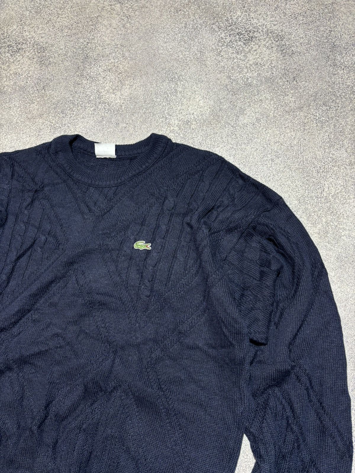 Japanese Brand × Lacoste × Vintage Vintage Lacoste Croc Logo Blue Wool Sweater Size US L / EU 52-54 / 3 - 2 Thumbnail
