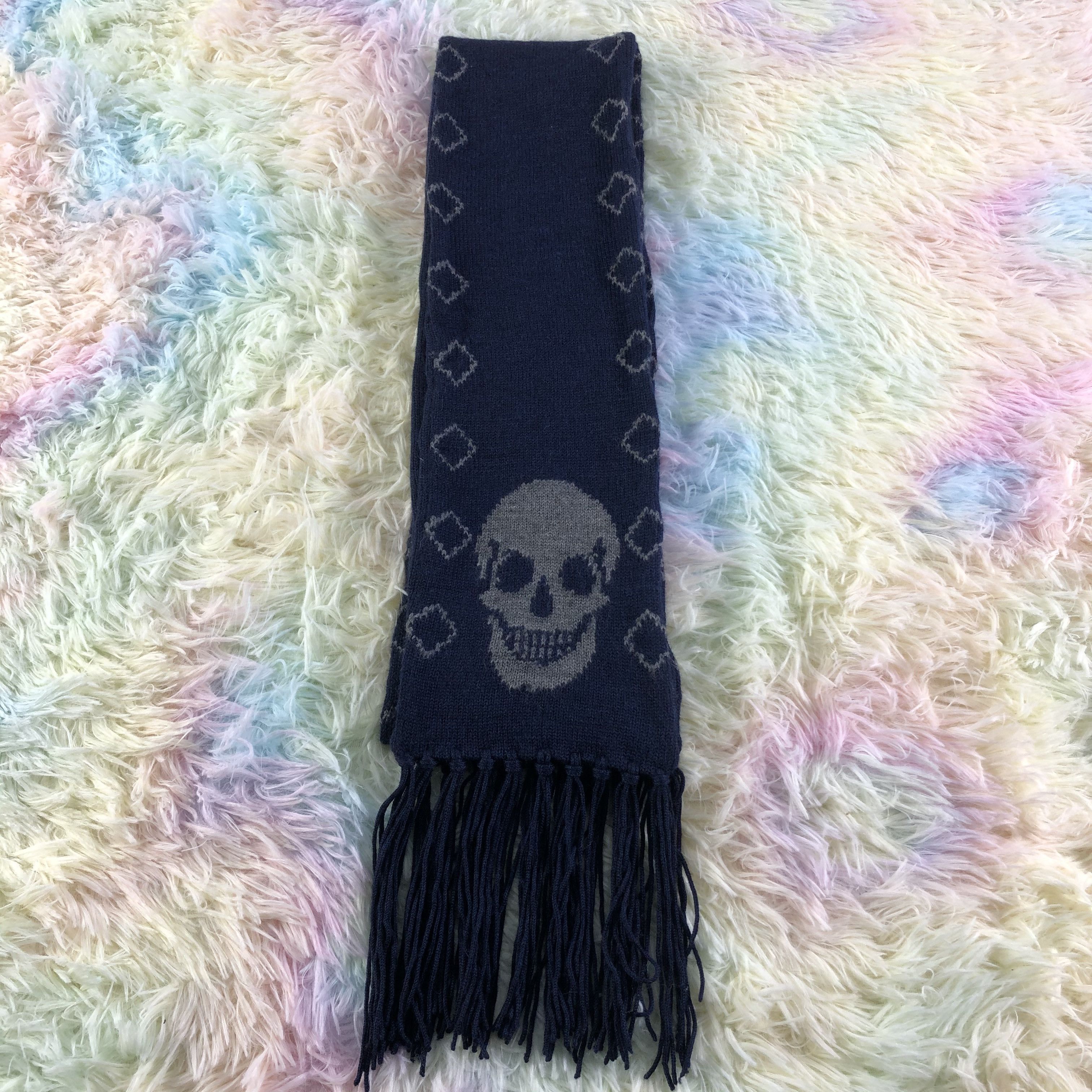 Vintage Skull Scarf / Muffler / Neckwear - KM329 Size ONE SIZE - 2 Thumbnail