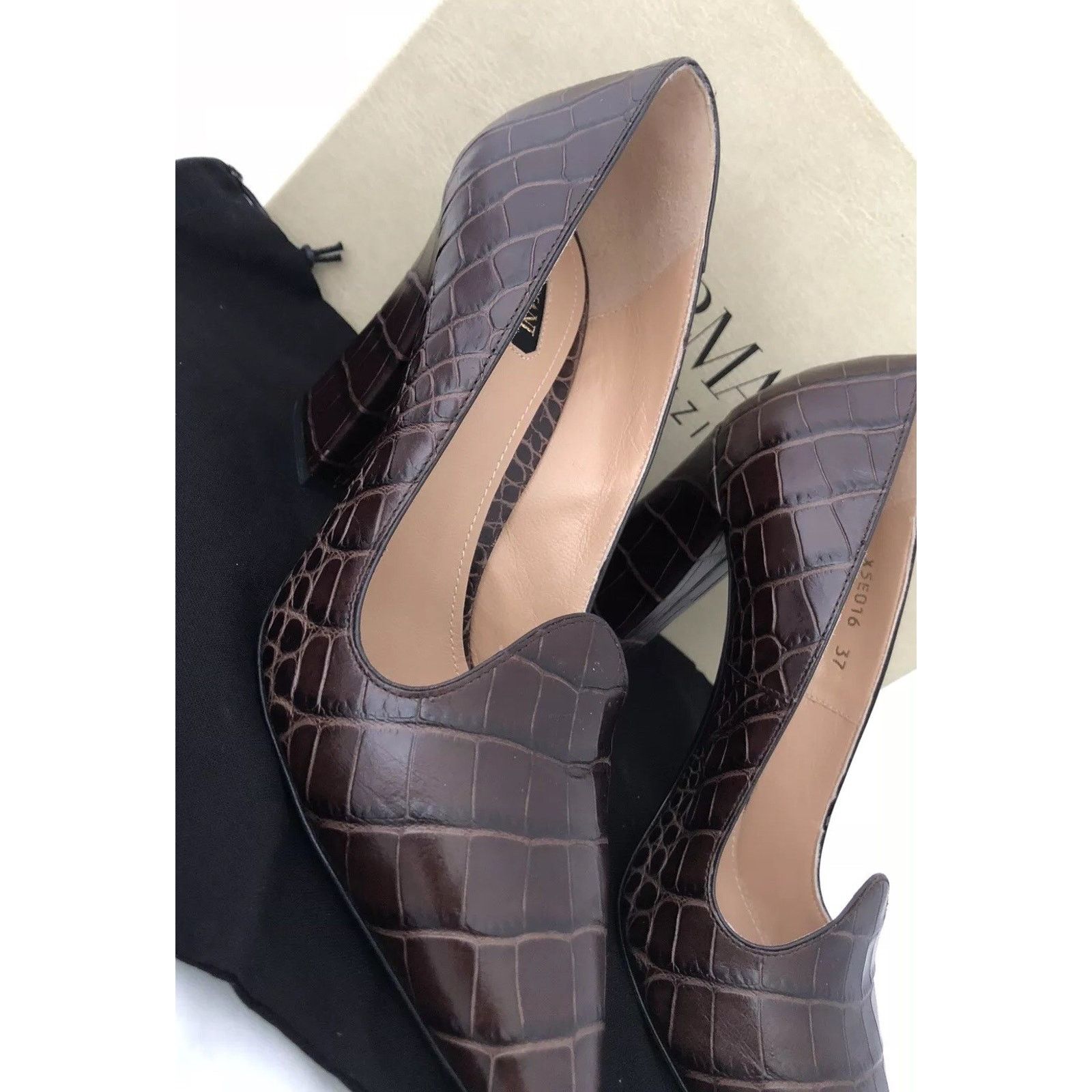 Armani Collezioni Armani Collezioni Women High Heel Leather Shoes 7 US X5E016 Size US 7 / IT 37 - 3 Thumbnail
