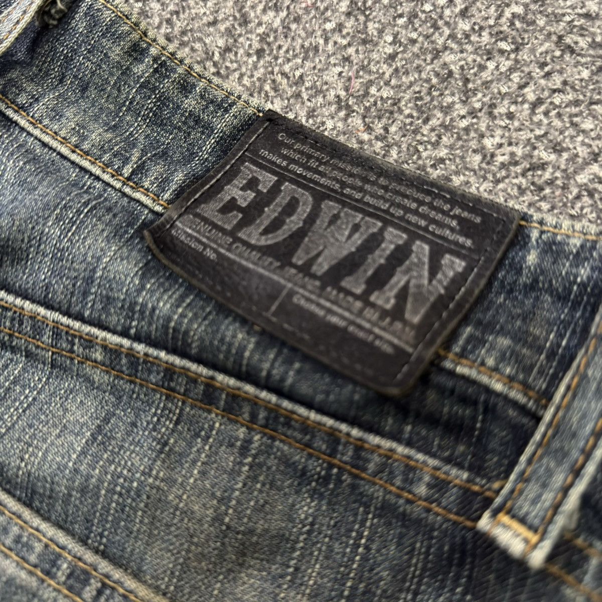 14th Addiction Vintage 90s Edwin 503 Baggy Rusty Japanese Dirty Denim Size US 30 / EU 46 - 12 Thumbnail