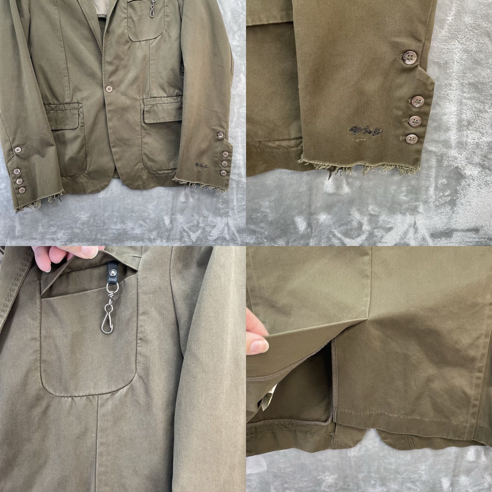 Diesel Diesel Blazer Mens Jacket Regular Single-Breasted One-Button Vintage Cotton Fleece Brown XL Casual Sports University Size 46R - 9 Thumbnail