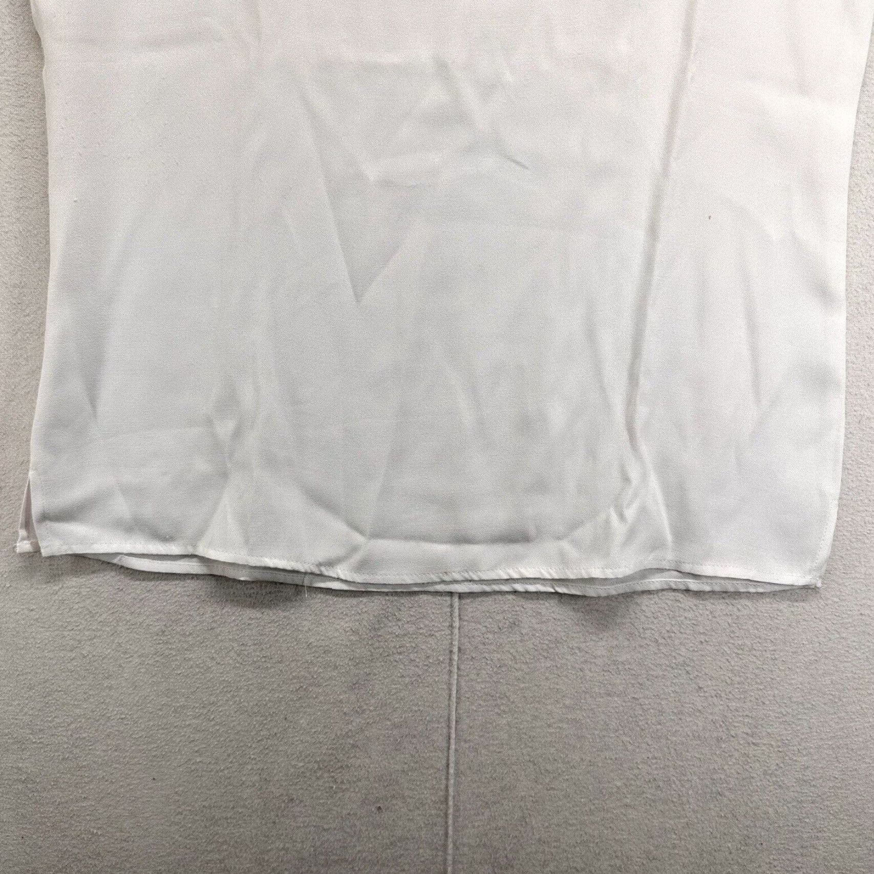 Vintage VINTAGE Dressbarn Women's Tank Top Cami Medium White Floral Embroidered 80s 90s Cottagecore Girls Size M / US 6-8 / IT 42-44 - 6 Thumbnail