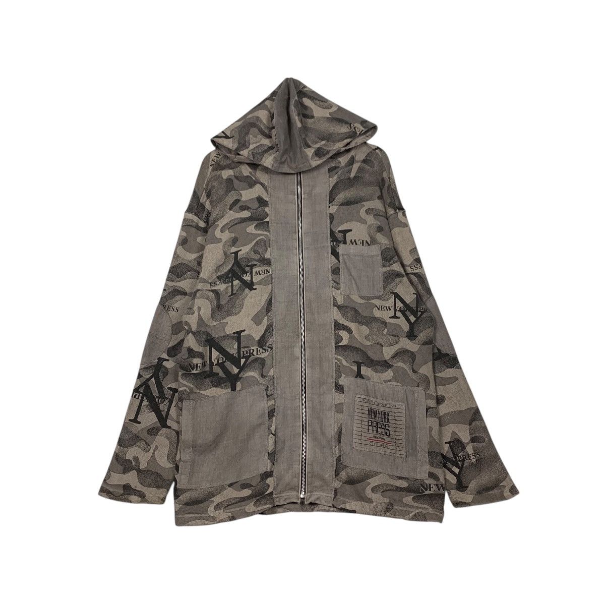 NEW YORK PRESS Camo Zipper Hoodie Sweater #2392-C107