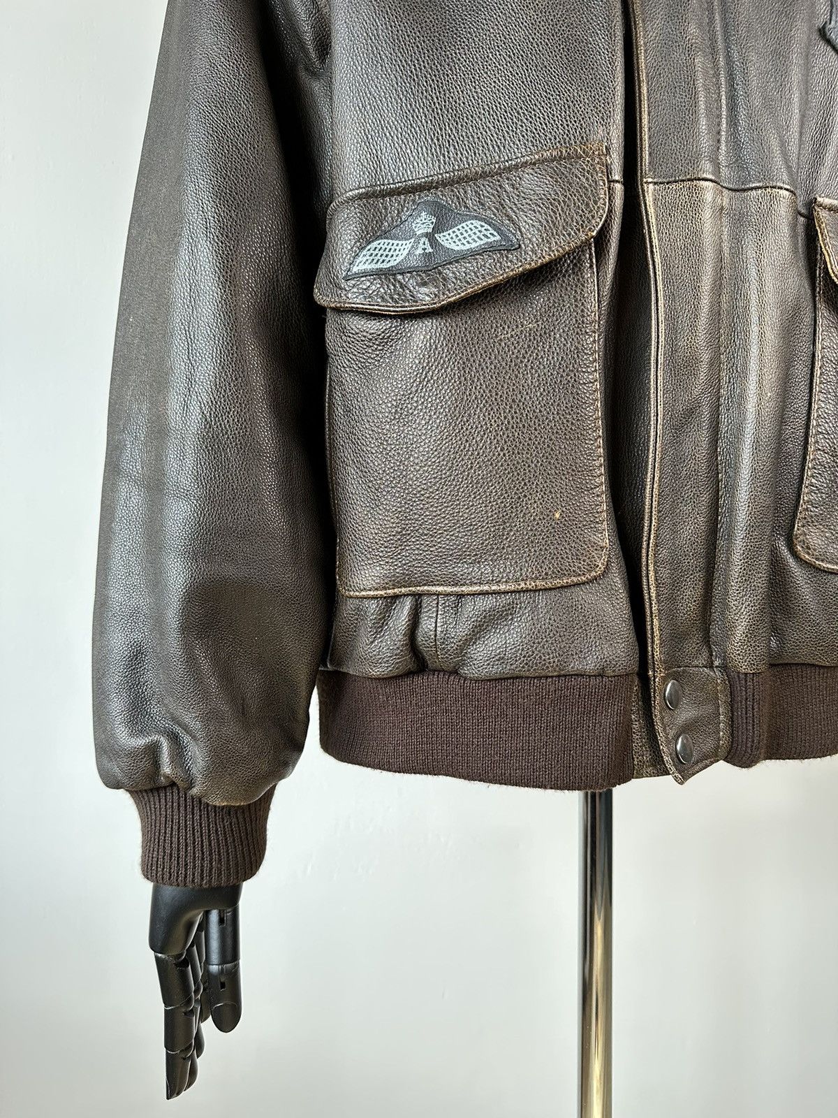 Vintage Vintage A-2 Flyers Leather Bomber Jacket Air Force Size US XL / EU 56 / 4 - 5 Thumbnail
