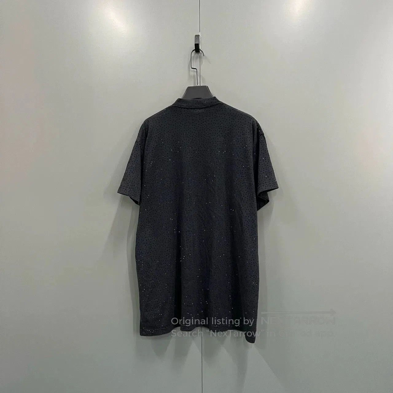 Balenciaga Balenciaga Black Rhinestone Crew Neck Tee. Size S / US 4 / IT 40 - 4 Thumbnail