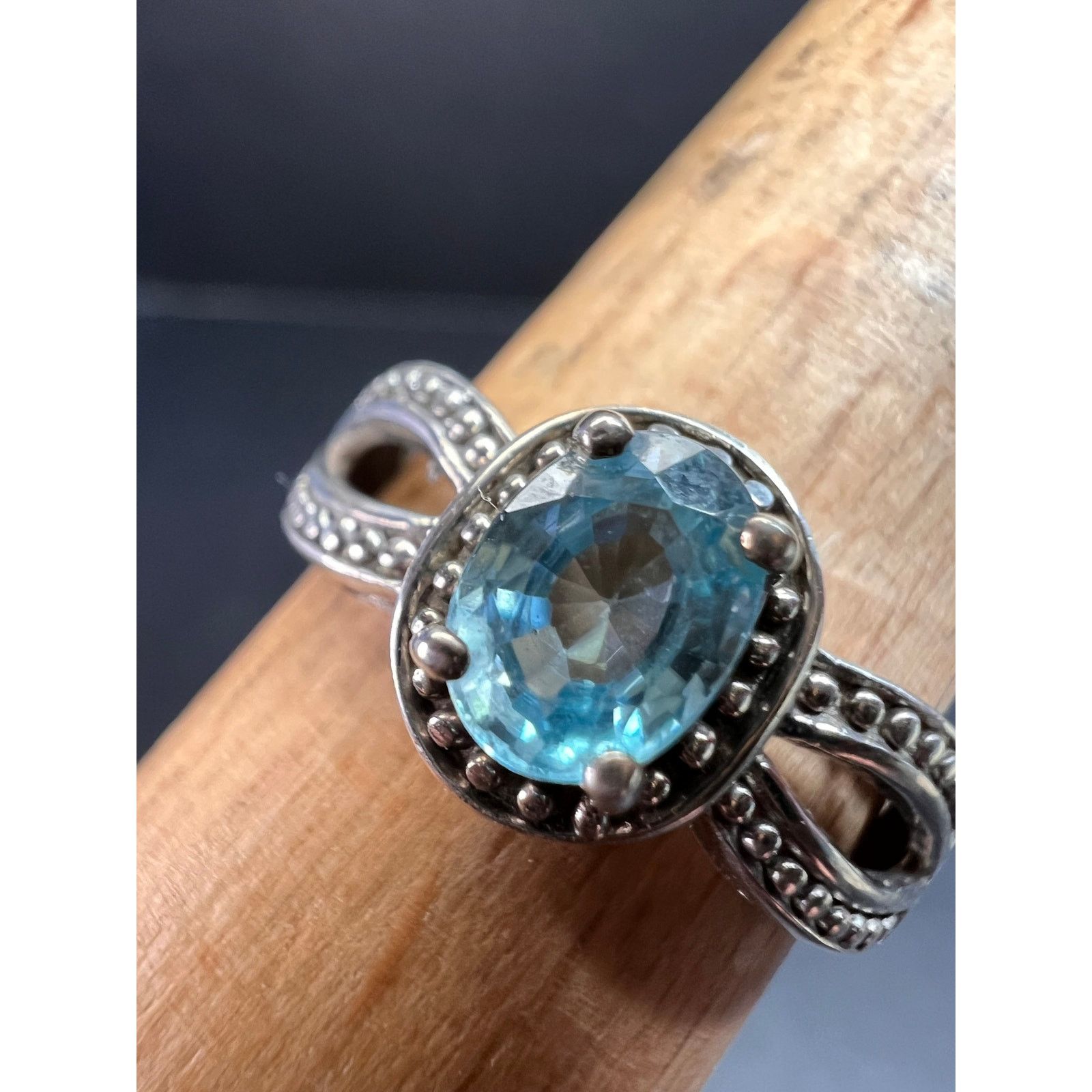 Other Blue topaz sterling silver ring size 9 Size ONE SIZE - 7 Thumbnail