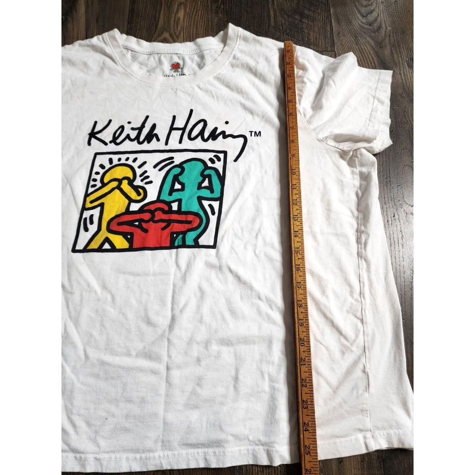 Vintage Keith Haring Women’s T-Shirt 2XL White Pop Art Hear No Evil Shirt Womens 2XL Size XXL / US 16-18 / IT 52-54 - 2 Thumbnail
