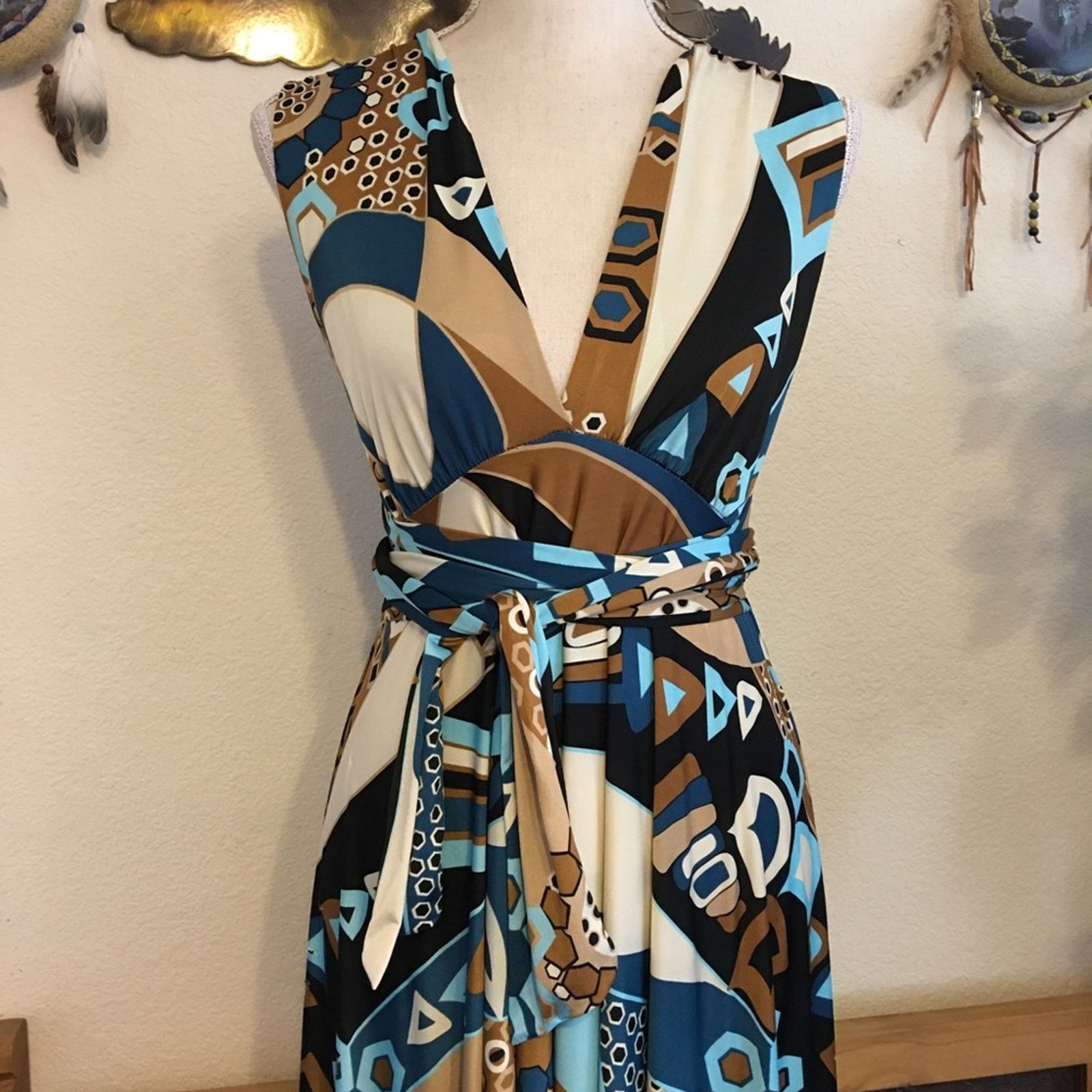 Other London-Eyes geometric print long summer dress Size S / US 4 / IT 40 - 6 Thumbnail