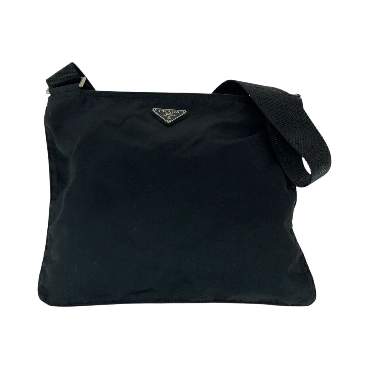 Prada Prada Tessuto Triangle Logo Plate Nylon Shoulder Bag Others Crossbody Bag in Black, Women's