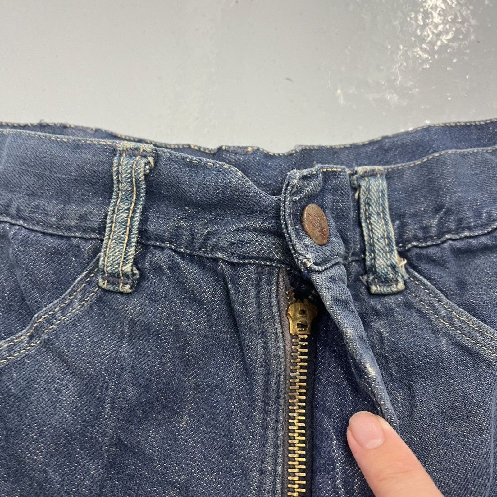 Other Vintage 60s Roy Rogers Dark Lined Workwear Jeans 24x26 Size 24" / US 00 / IT 34 - 3 Thumbnail
