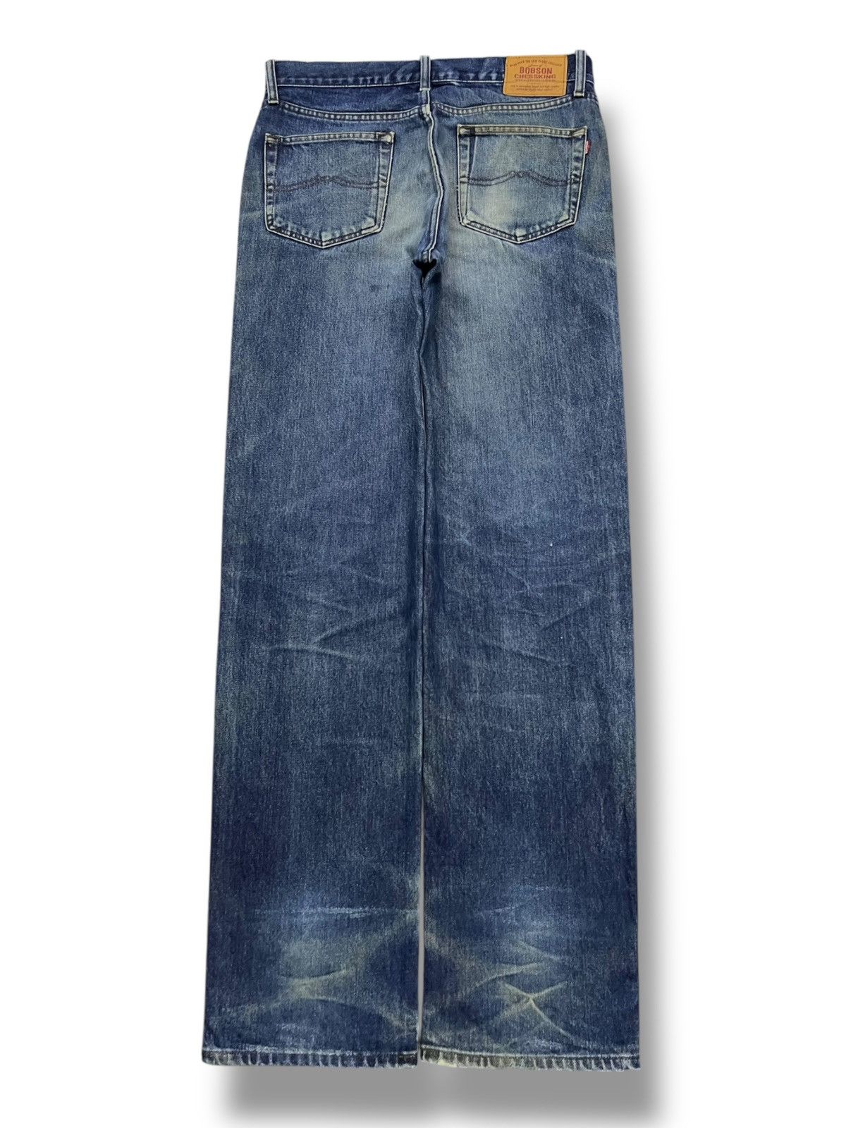 Japanese Brand Vintage Bobson Chessking Japan- Faded Mud Wash, Distressed Size US 33 - 3 Thumbnail