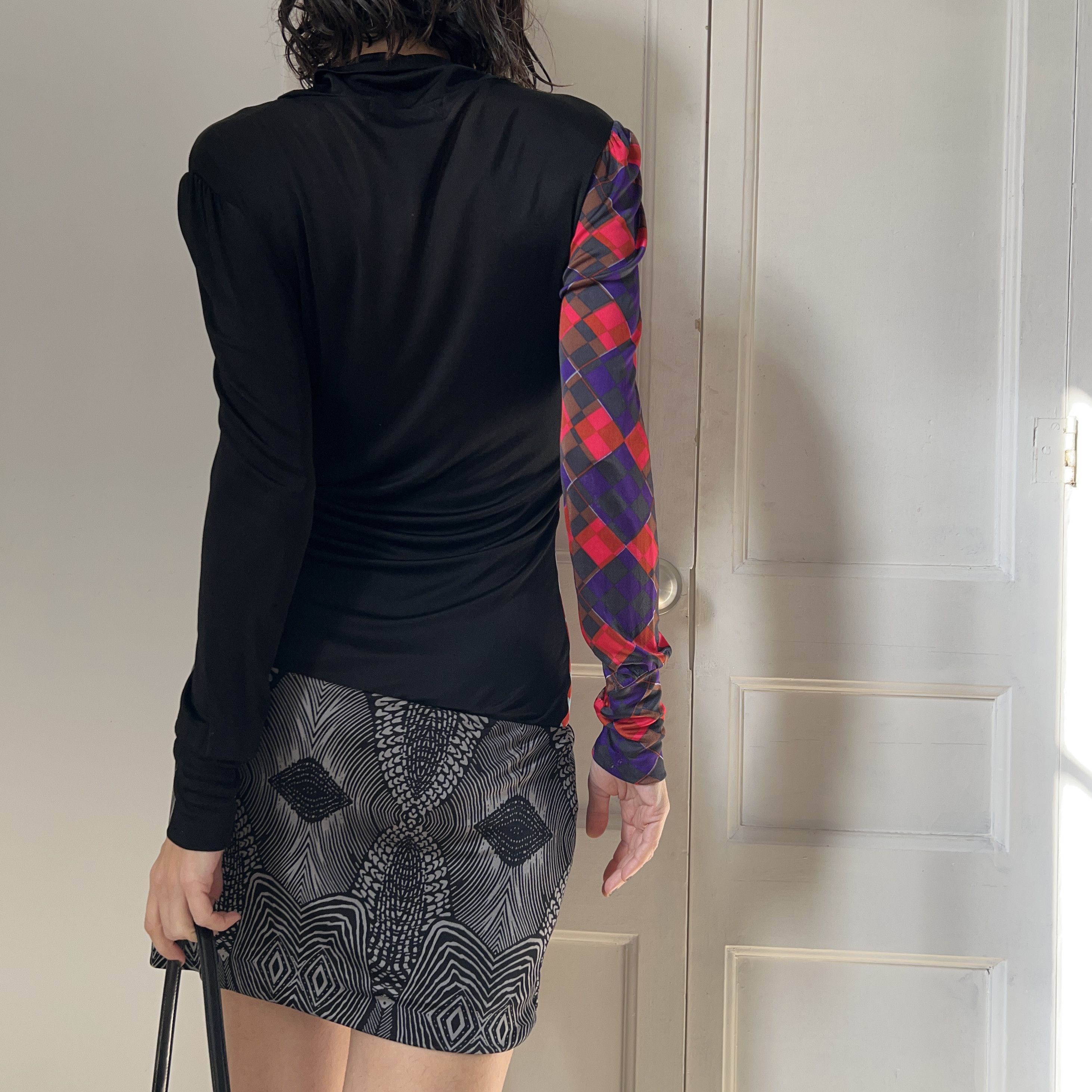 Custo Barcelona Custo Barcelona Y2K Argyle Abstract Mini Dress Size L / US 10 / IT 46 - 2 Thumbnail
