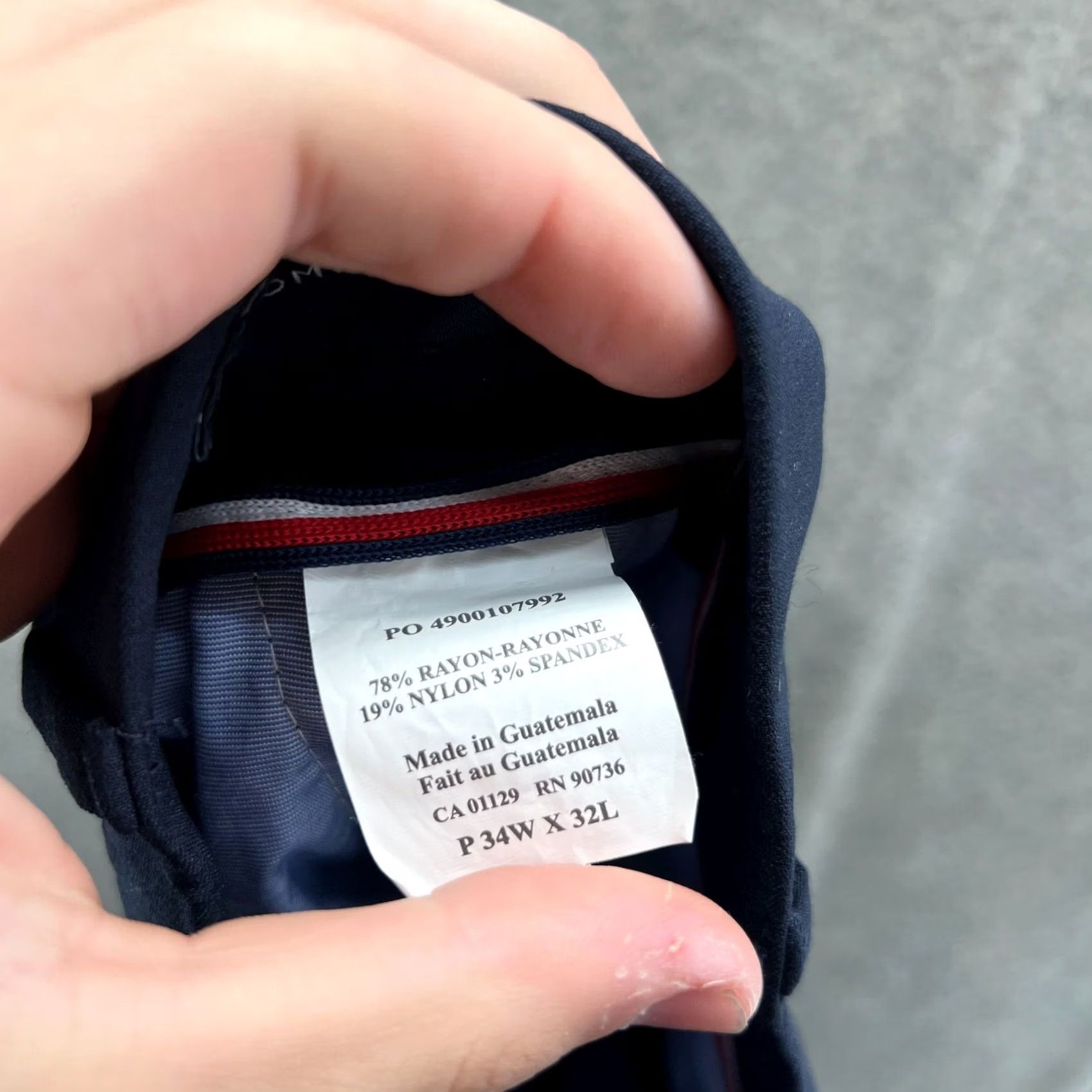 Tommy Hilfiger Tommy Hilfiger Dress Pants Mens 34x32 Blue Stretch Chino Flat Rayon Trouser Size US 34 / EU 50 - 3 Thumbnail