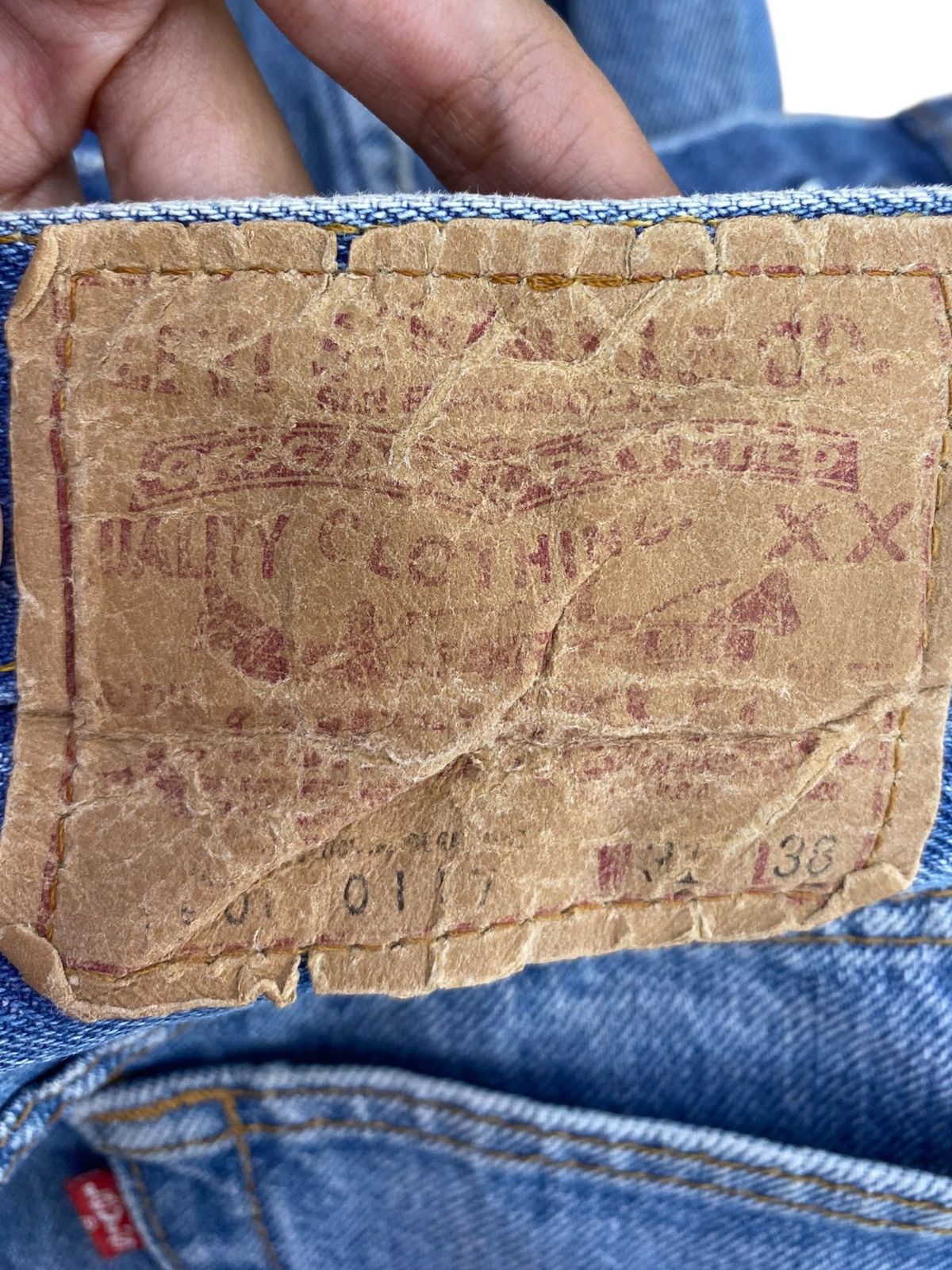 Levi's Levi’s 501 Blue Acid Faded Wash Style Ripped Jeans Size US 30 / EU 46 - 10 Thumbnail