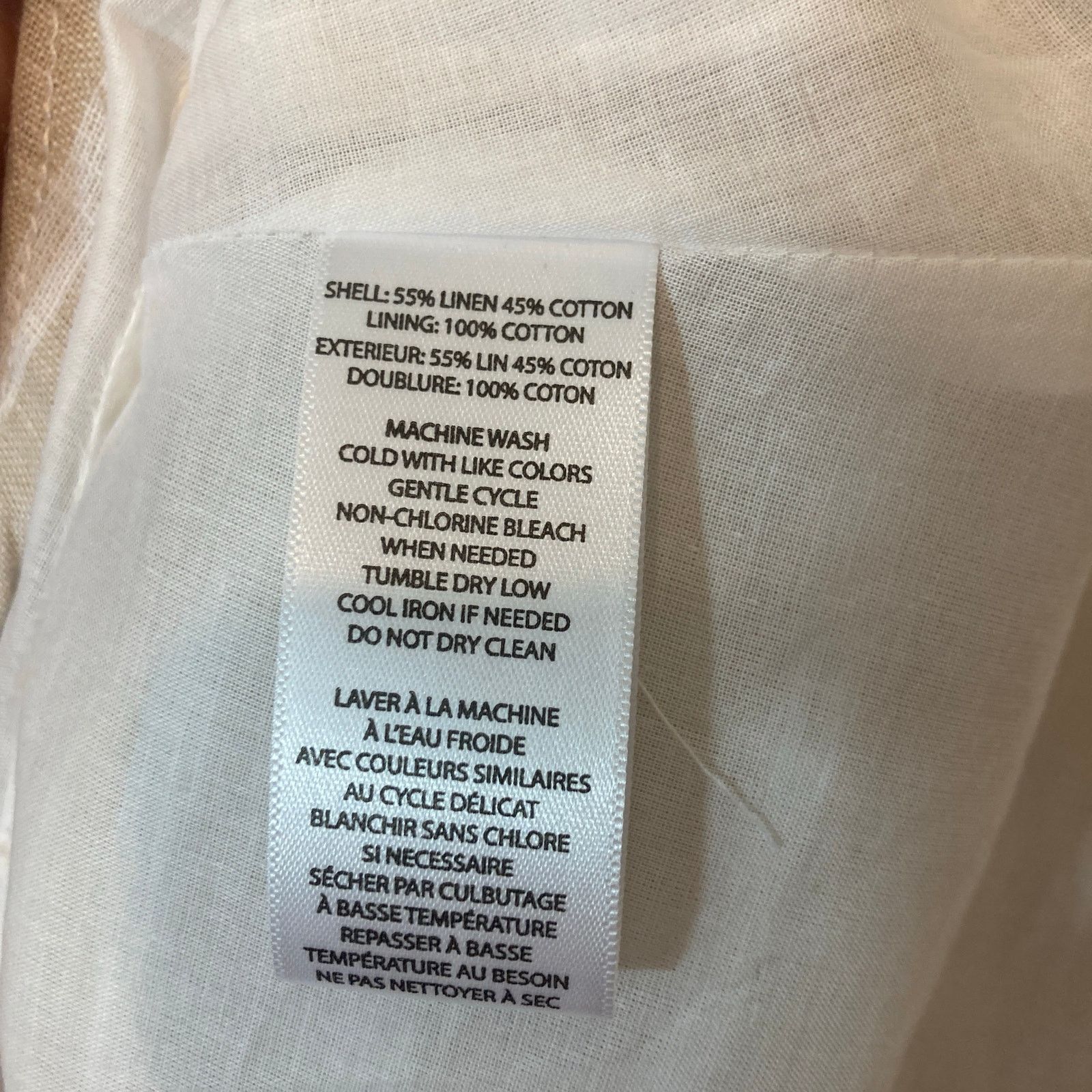 Other NWT BeachLunchLounge Linen Blend Tan White Stripes Dress Size L / US 10 / IT 46 - 10 Thumbnail