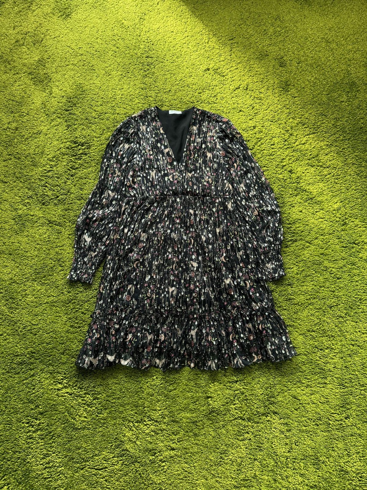 Sandro avant garde silk dress