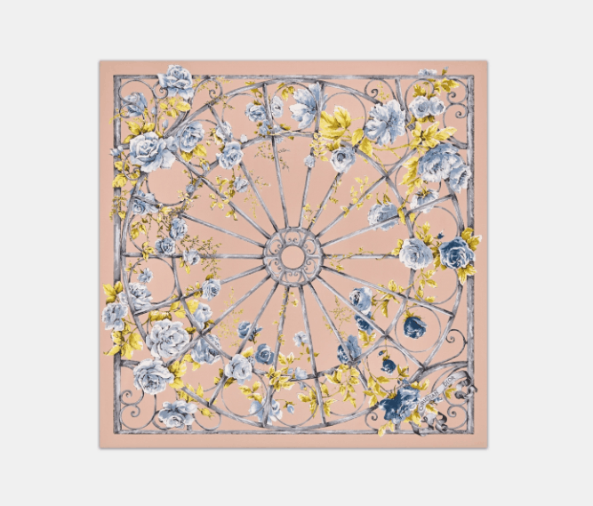 image of O1W1Db10424 Size: Os Dior Square Scarf In Multicolor, Women's