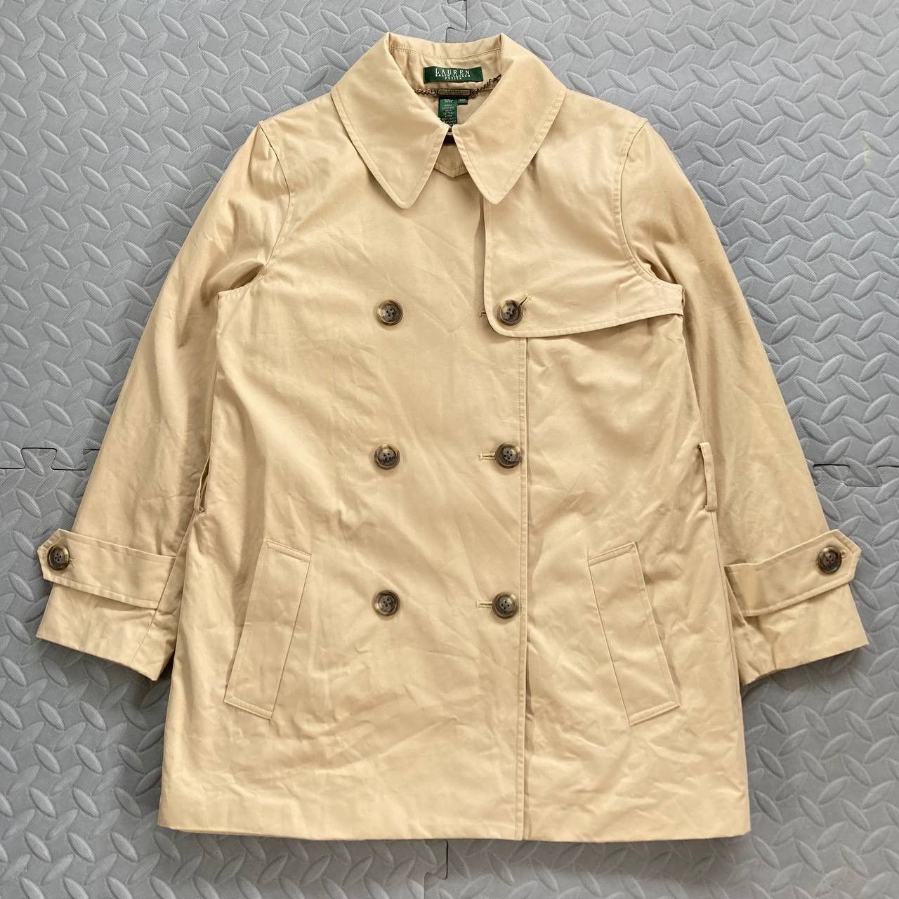 Lauren Ralph Lauren Double-Breasted Short Trench Coat Size S / US 4 / IT 40 - 1 Thumbnail