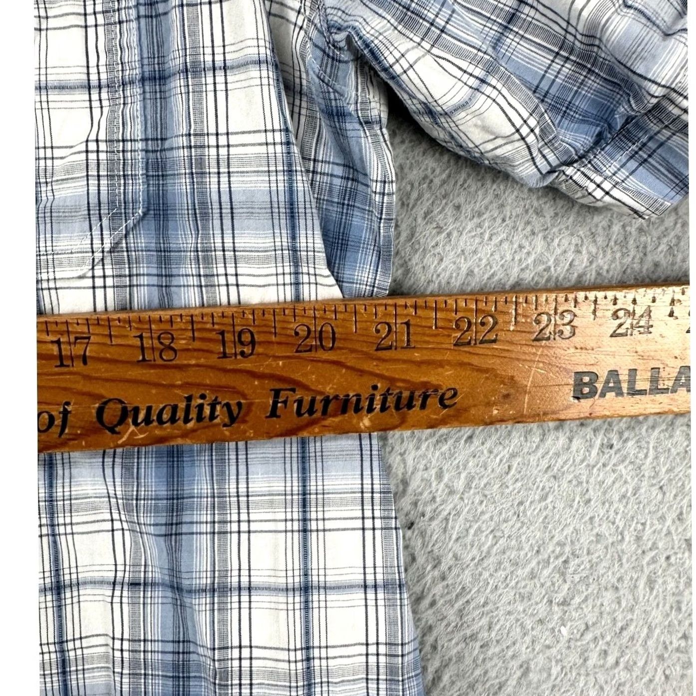 Croft & Barrow VINTAGE: Croft Barrow Quick Dry Shirt Mens Large Blue Plaid Vented Flap Pockets Size US L / EU 52-54 / 3 - 6 Thumbnail