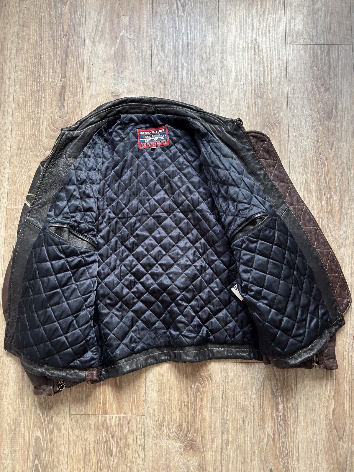 Vintage Zino & Judy Vintage 90’s Leather Biker Jacket RARE Size US M / EU 48-50 / 2 - 10 Thumbnail