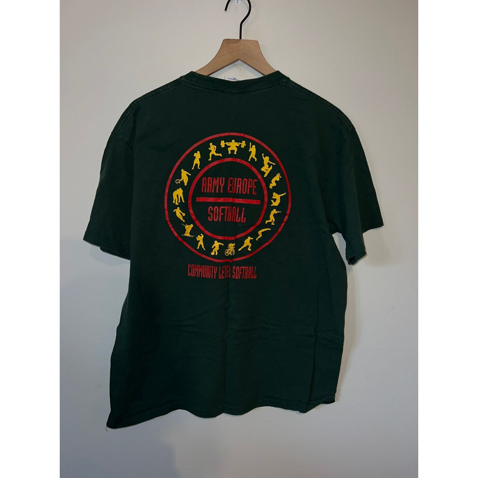 Champion Vintage Army Europe Softball Shirt Community Tee XL VTG Size US XL / EU 56 / 4 - 6 Thumbnail