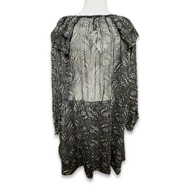 Other MNG Mini Chiffon Dress Long Sleeves Paisley Multi 16 NWT Size XXL / US 16-18 / IT 52-54 - 6 Thumbnail
