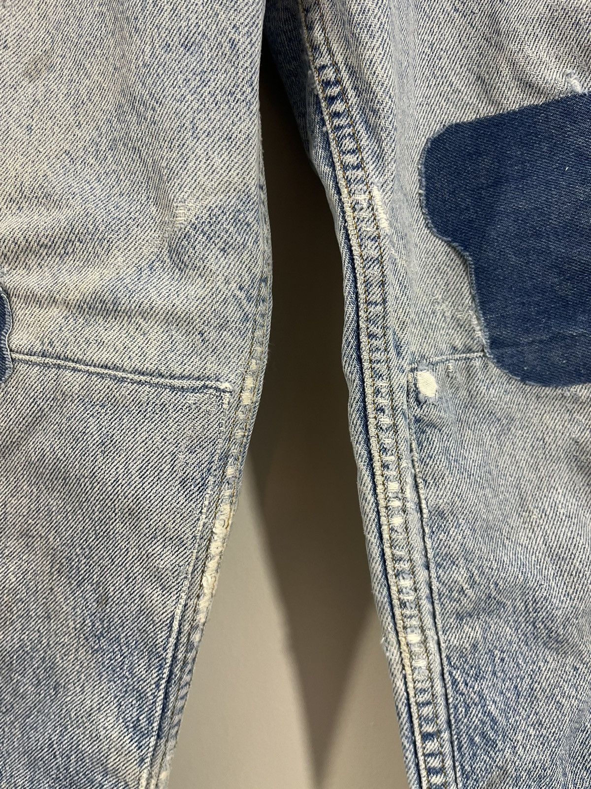 Carhartt Thrashed Patched Flannel Lined Distressed Jeans Size US 32 / EU 48 - 11 Thumbnail