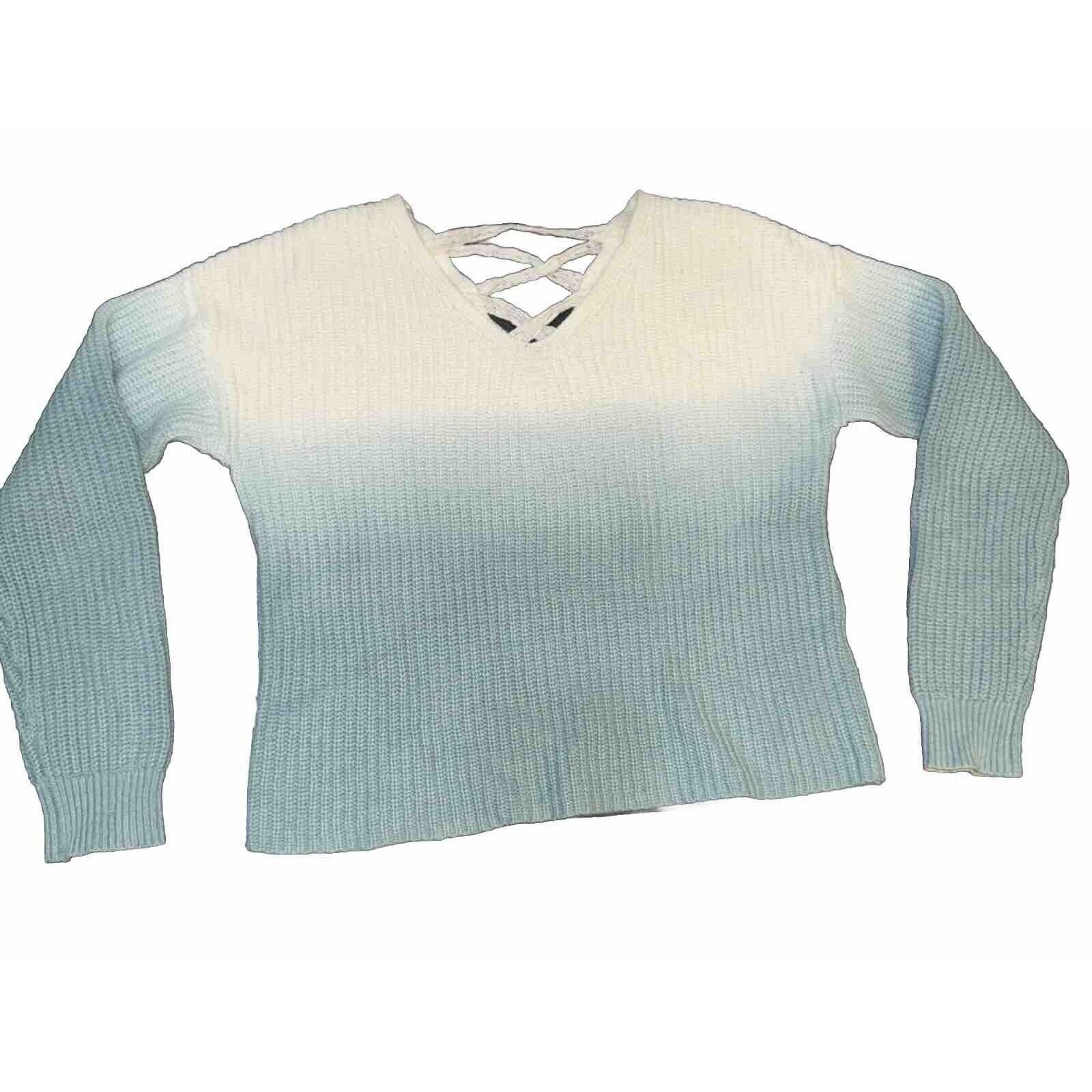 Other Justice Top Turquoise Ombre Sz 12 Pullover Chunky Cable Knit Size XL / US 12-14 / IT 48-50 - 15 Thumbnail