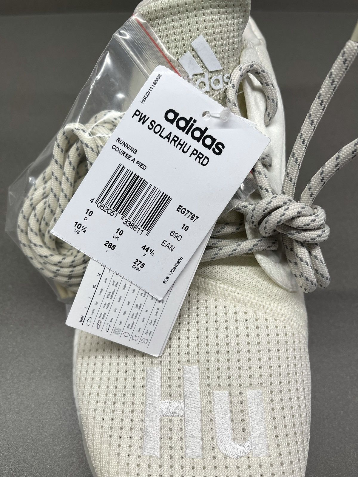 Adidas × Pharrell Adidas Solar Hu Pharrell Greyscale Pack Off White Size US 10 / EU 43 - 11 Thumbnail