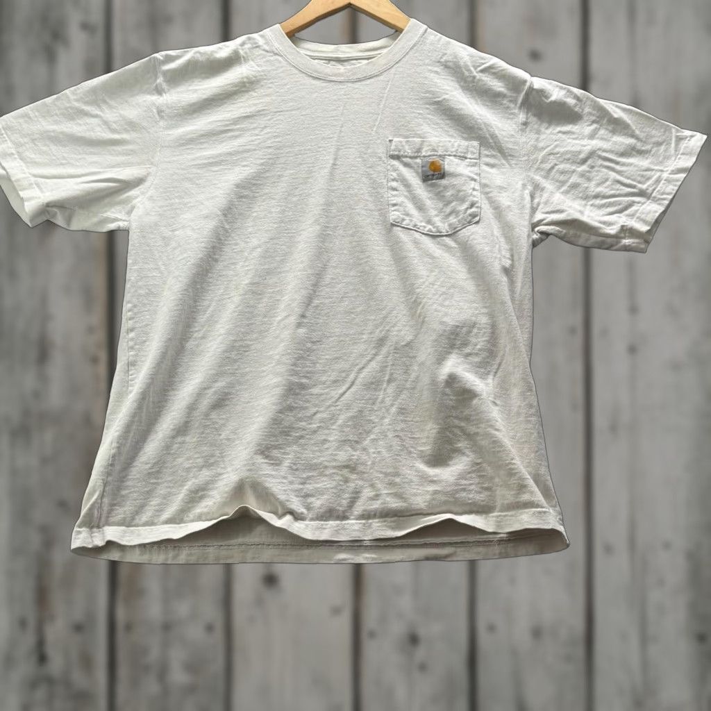 Carhartt Carhartt Shirt Mens L White Pocket Logo Tagless Crewneck Workwear Size US L / EU 52-54 / 3 - 1 Thumbnail