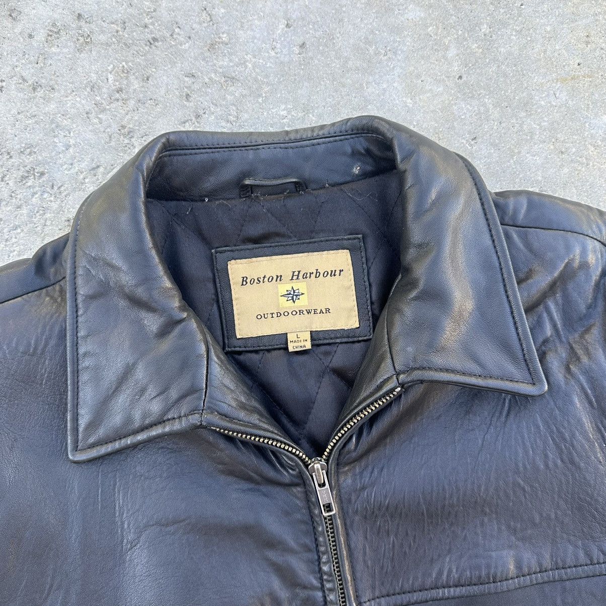 Other VTG 90’s Boston Harbor Outdoorwear Black Leather Jacket Size US L / EU 52-54 / 3 - 3 Thumbnail