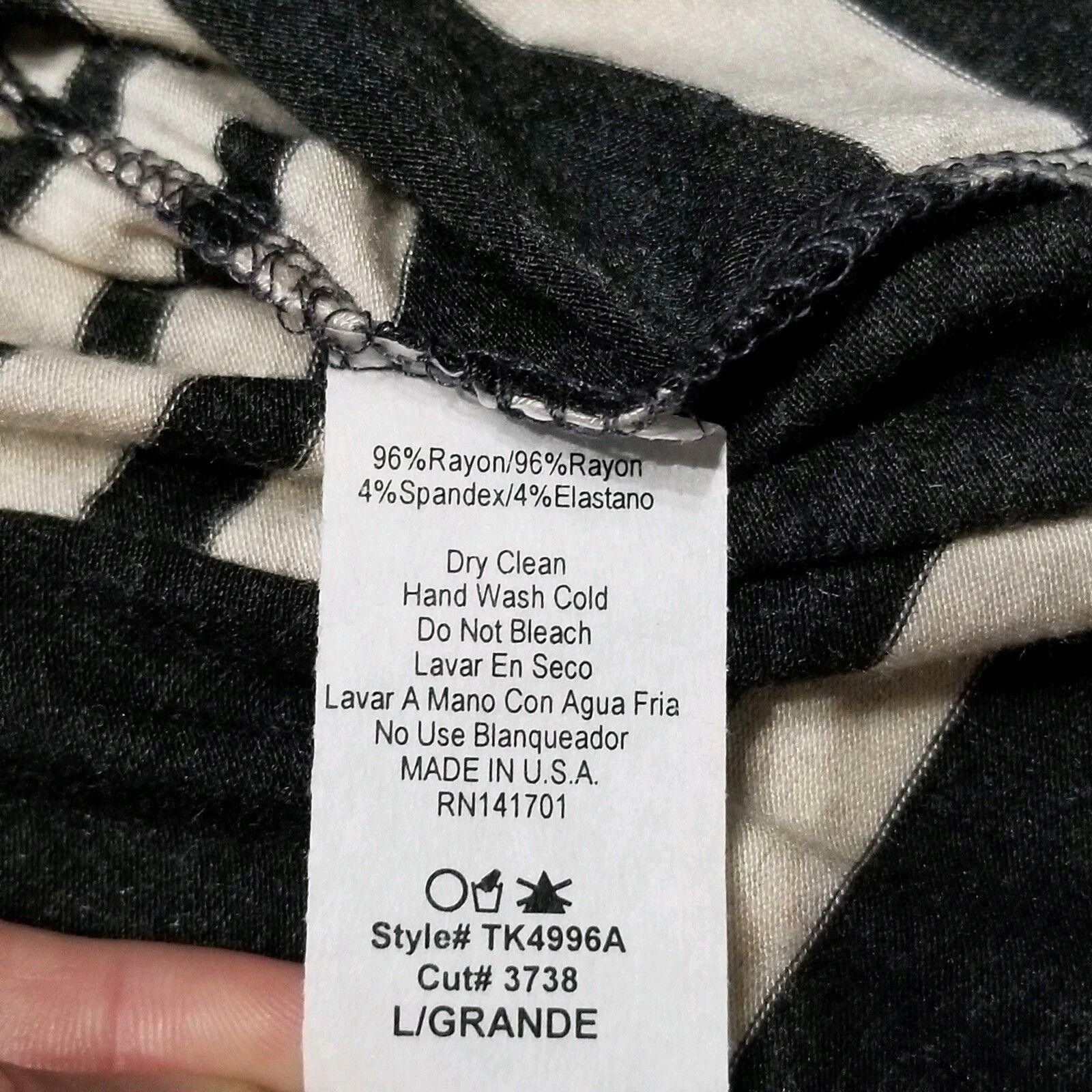 Designer 143 Story By Line Up Top Large Striped Criss Cross Gray Size L / US 10 / IT 46 - 4 Thumbnail