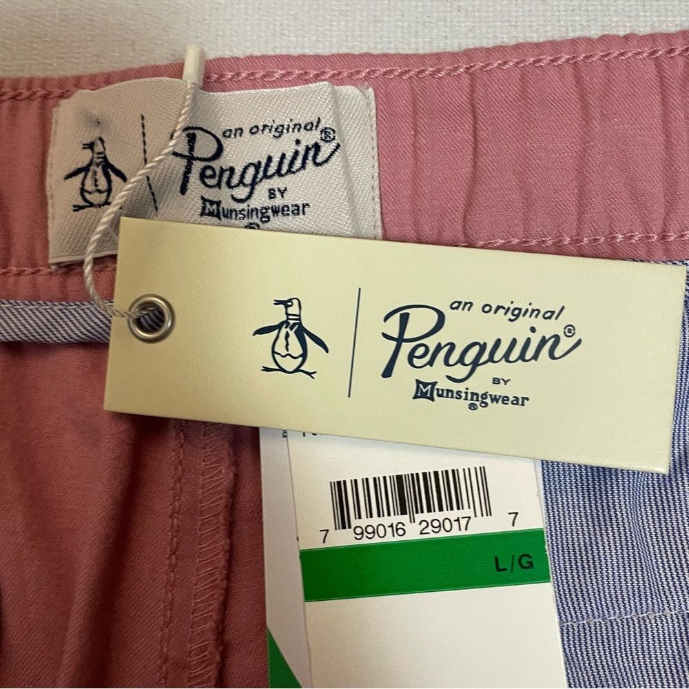 Original Penguin NWT New $85 Penguin Cotton Linen Pink Drawstring Shorts Siz Size US 38 / EU 54 - 4 Thumbnail
