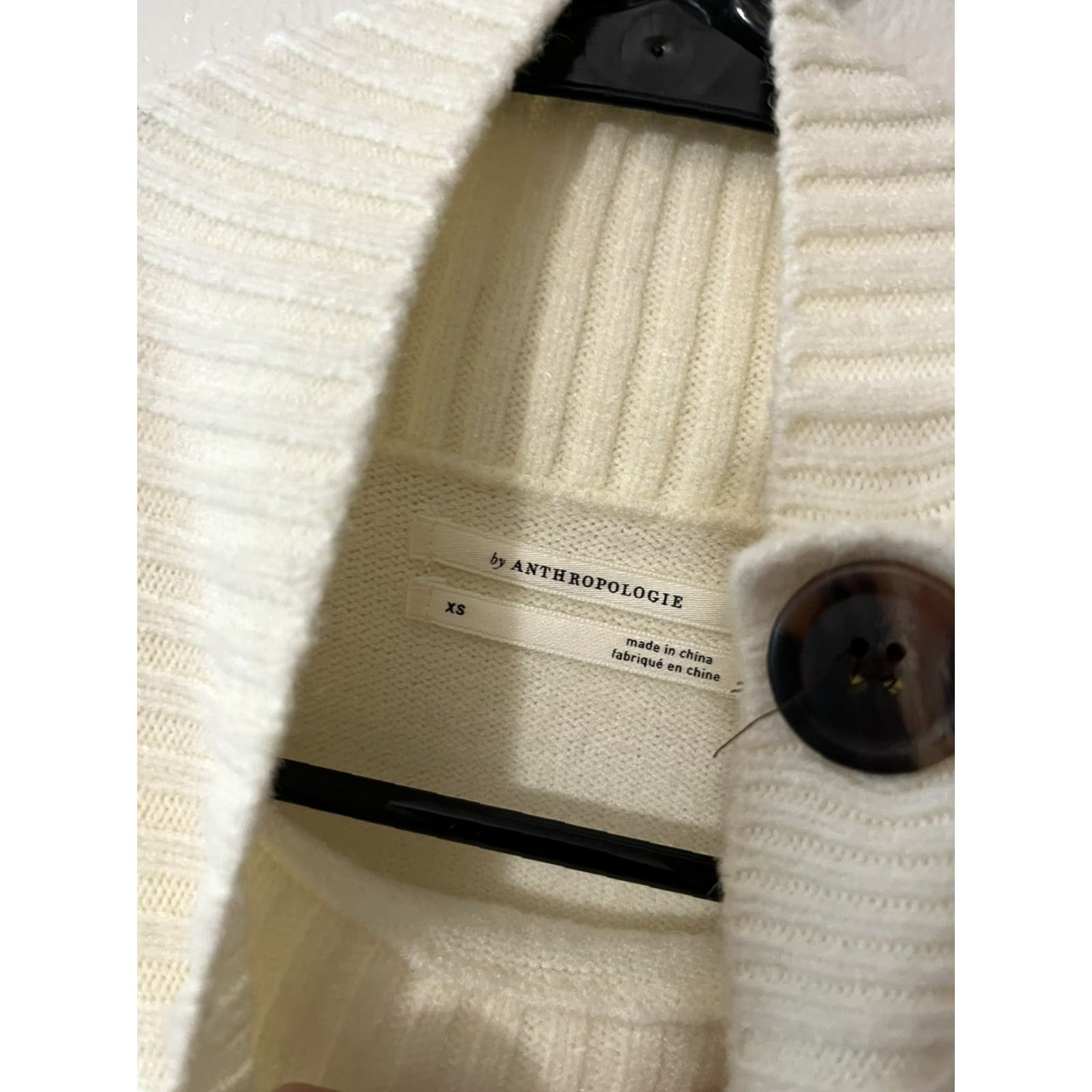 Anthropologie Anthropologie Womens XS Ivory Button Turtleneck Pullover Sweater Tunic Size XS / US 0-2 / IT 36-38 - 3 Thumbnail