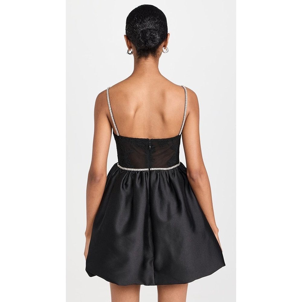 Self-Portrait Self Portrait Black Taffeta Diamante Mini Dress sz US4 UK8 Size S / US 4 / IT 40 - 5 Thumbnail