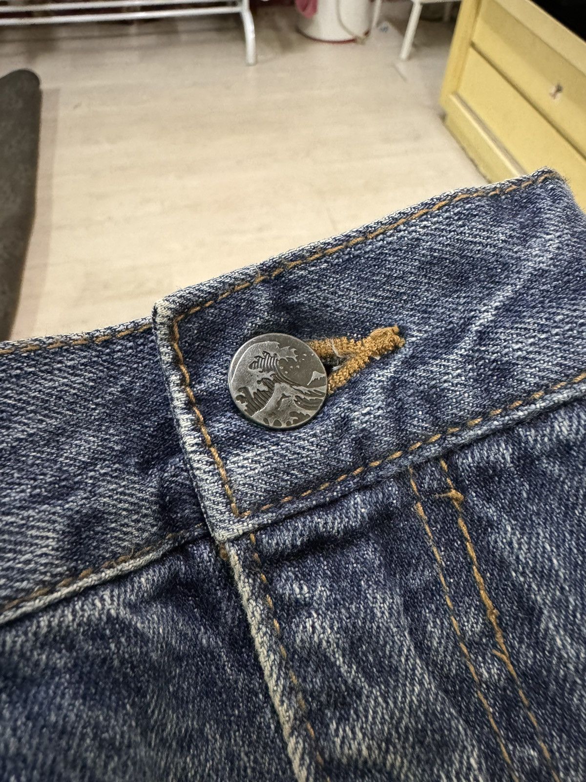 Japanese Brand Koi Dragon Sukajan Japan Jeans Embroidered Size 42” Size US 42 / EU 58 - 12 Thumbnail