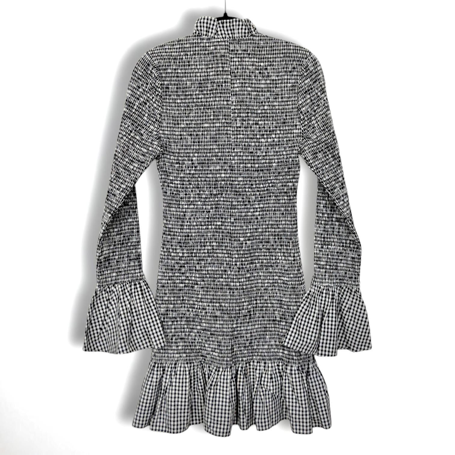 J.Crew J.Crew Organic Cotton Gingham Ruffle Shirt Dress - XS Size XS / US 0-2 / IT 36-38 - 3 Thumbnail