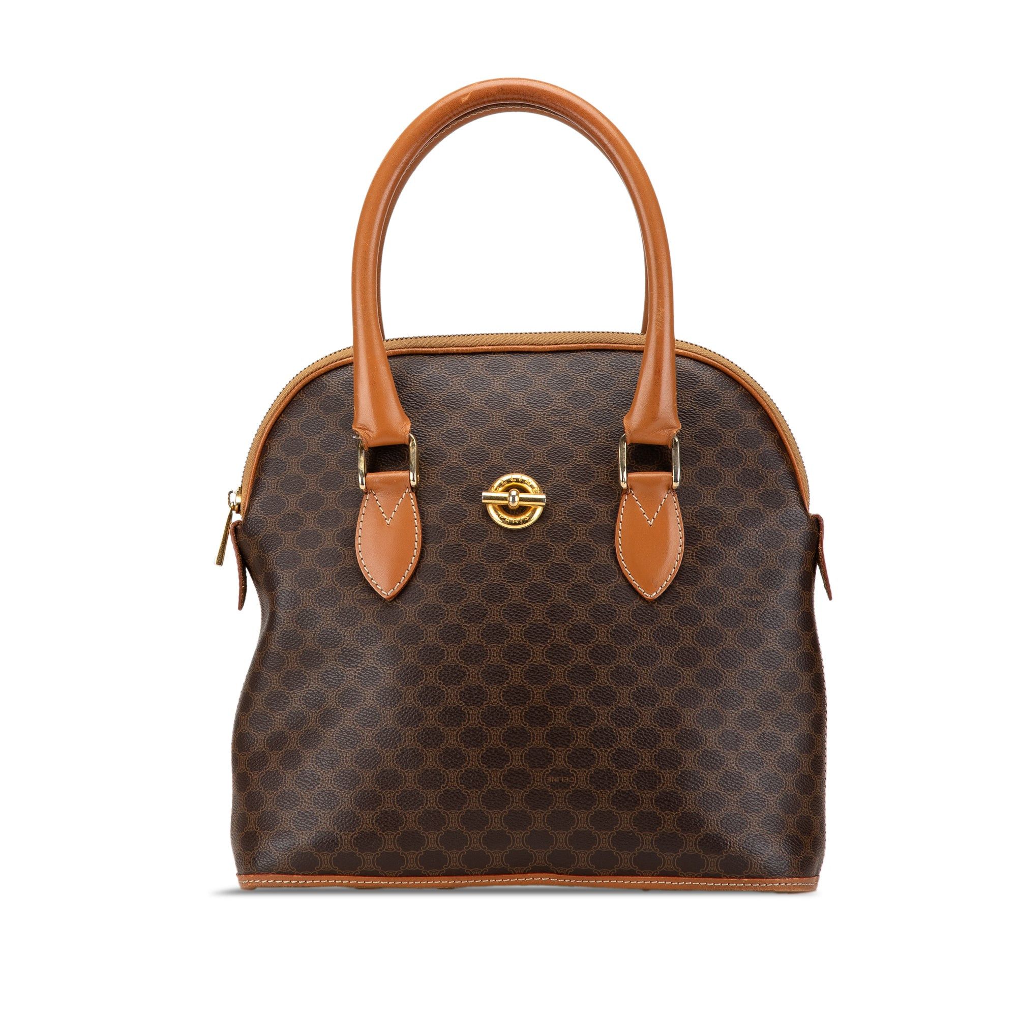 Celine Celine Macadam Coated Canvas Handbag Brown Size ONE SIZE - 1 Thumbnail