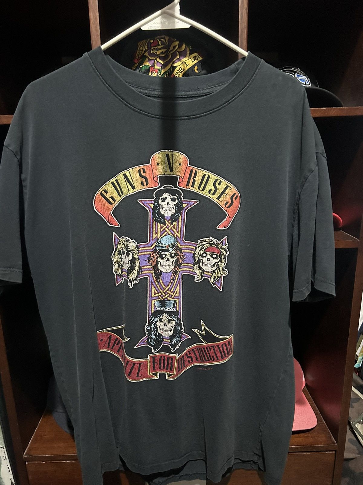 image of Guns N Roses Fear Of God in Black, Men's (Size Small)