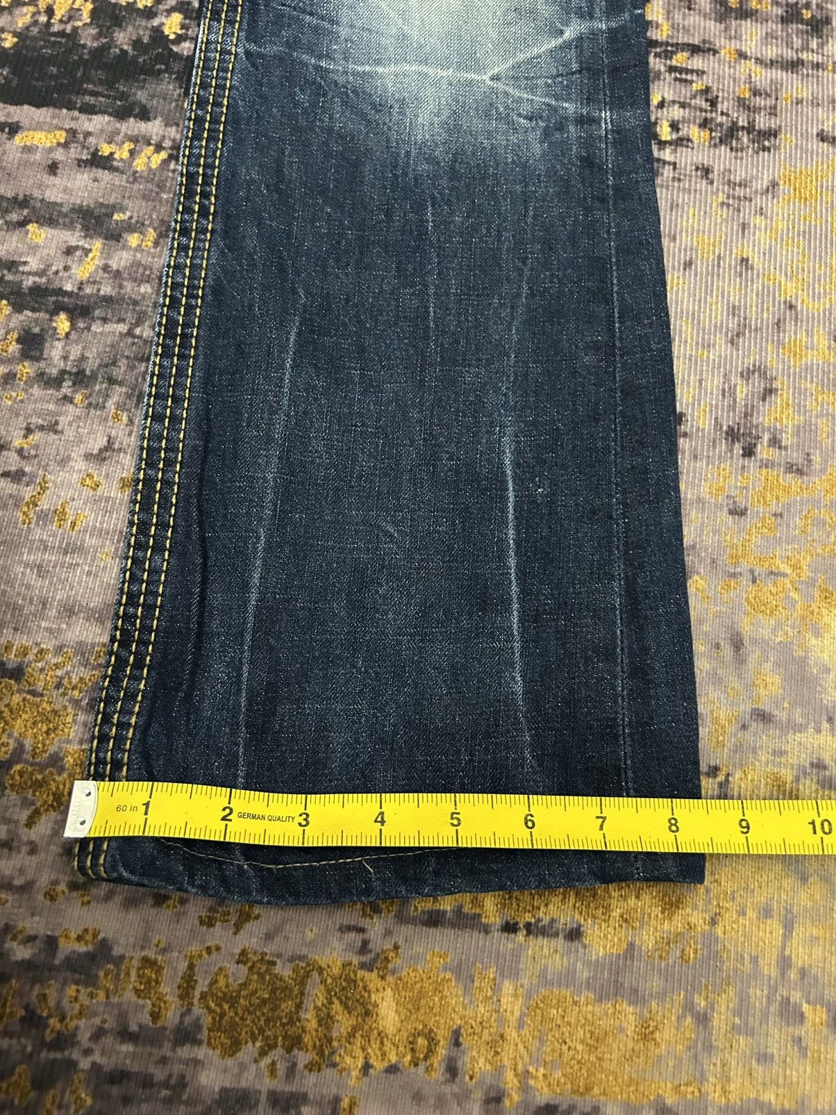Tornado Mart Lolita Mud Clawmark Leather Pocket Back Flare Jeans Size US 30 / EU 46 - 21 Thumbnail