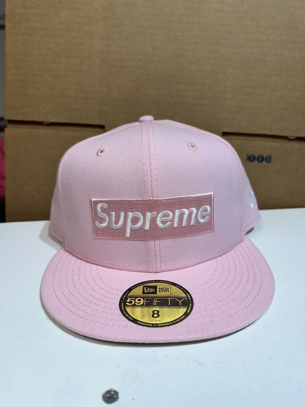 Supreme size 8 Supreme Champions Box Logo New Era Hat Fitted Size ONE SIZE - 2 Thumbnail