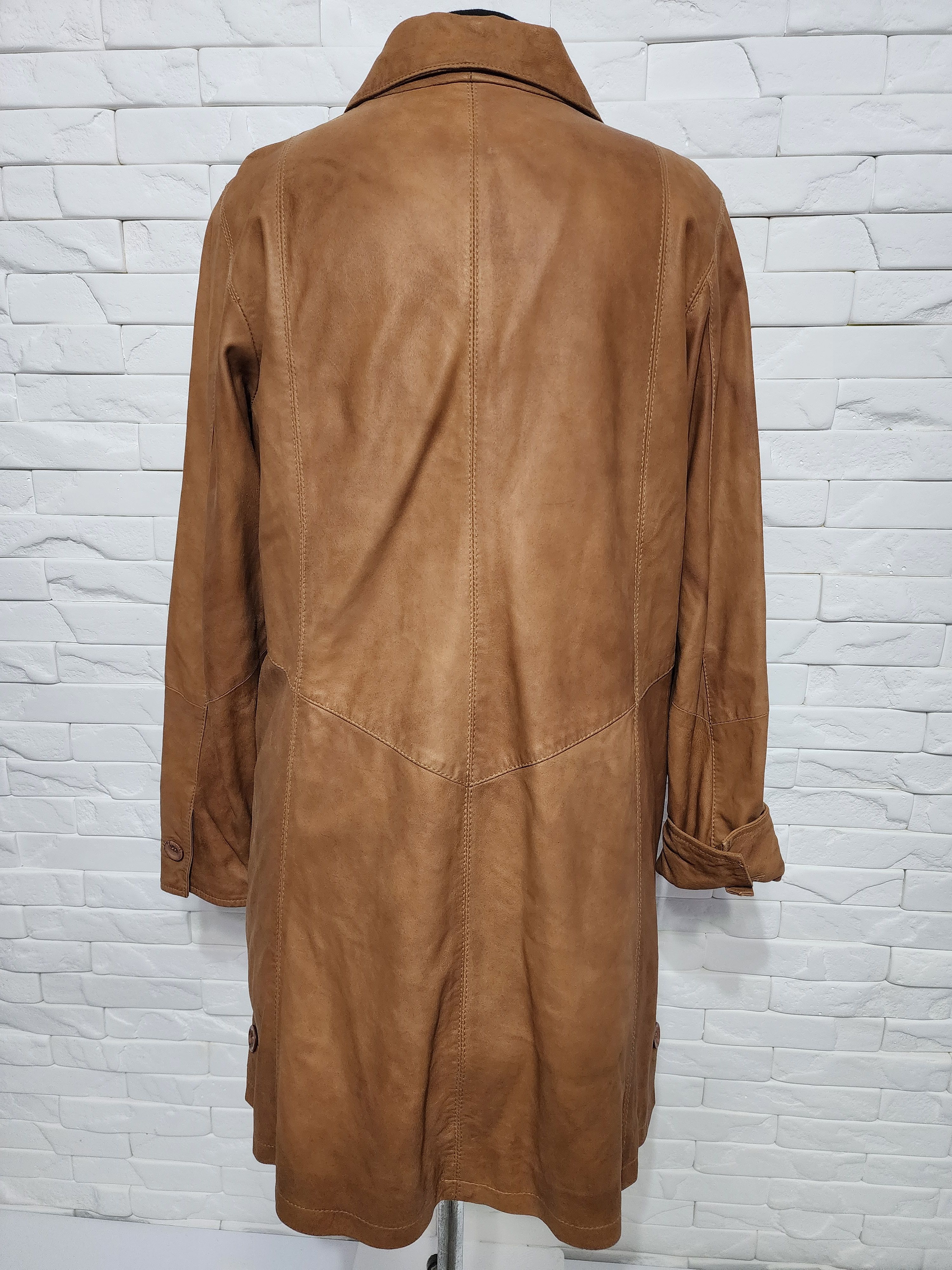 Genuine Leather Women's brown leather jacket. Size XL / US 12-14 / IT 48-50 - 4 Thumbnail