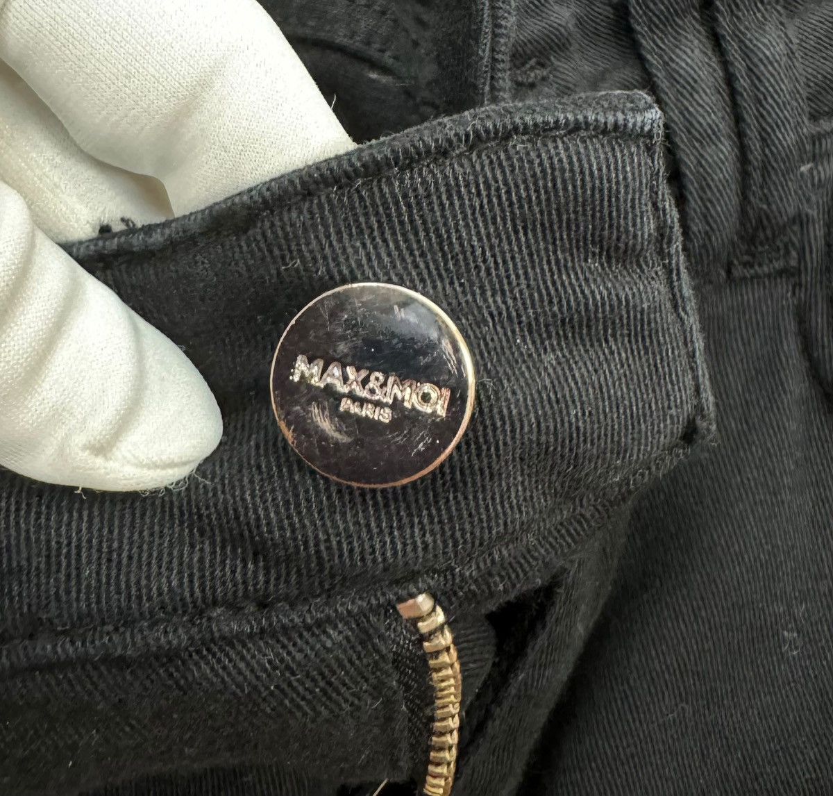 Designer Max&Moi Black Jeans Embroidered Sweet Collection size 38 Size 26" / US 2 / IT 38 - 17 Thumbnail