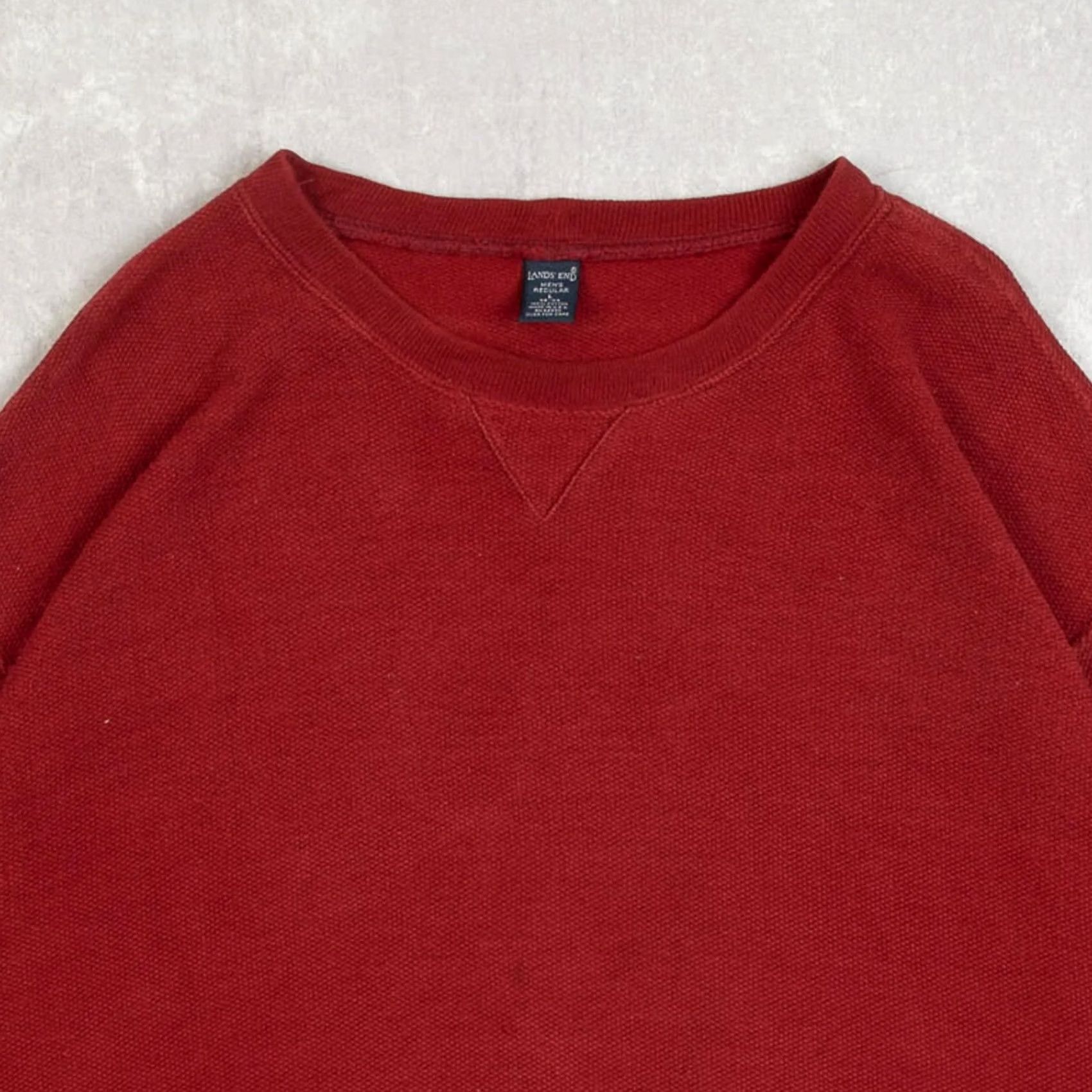 Lands' End Lands' End 1990s Vintage Sweatshirt Men's Large Red USA Made Pullover Sweatshirt Size US L / EU 52-54 / 3 - 3 Thumbnail