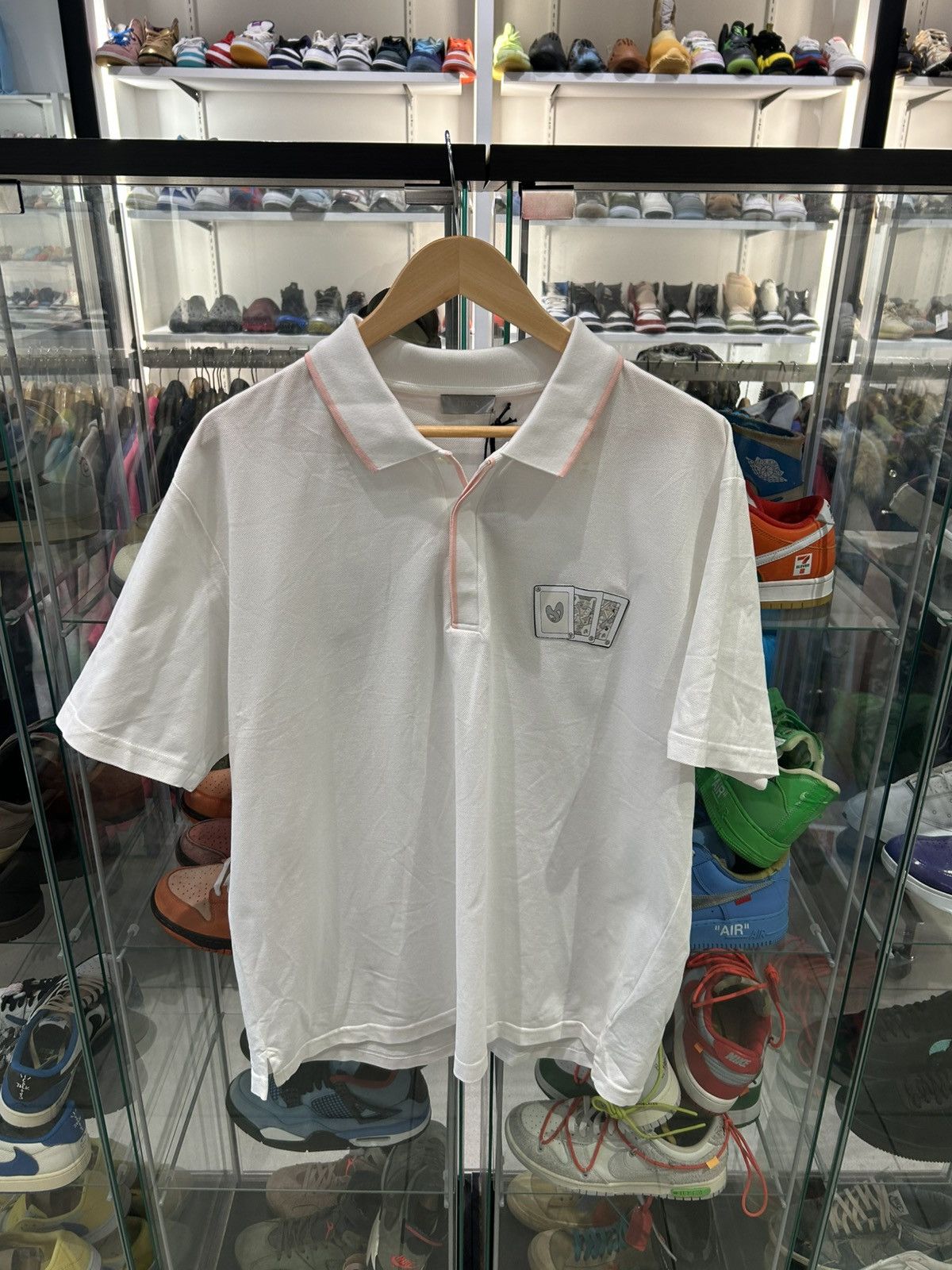 Christian dior kenny scharf logo polo shirt