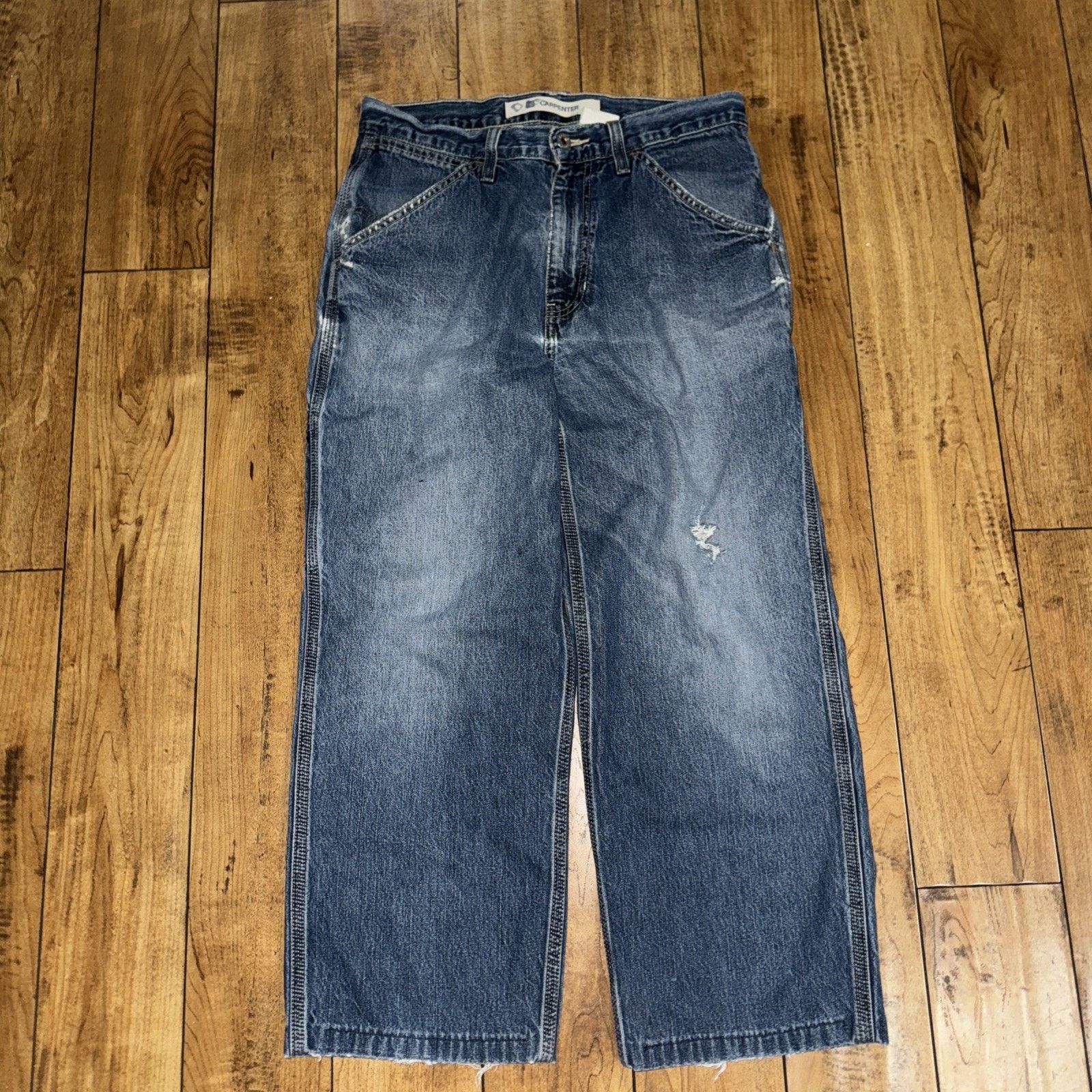 Gap × Vintage Vintage Y2K GAP Carpenter Pants Blue 30x27 Size US 30 / EU 46 - 3 Thumbnail