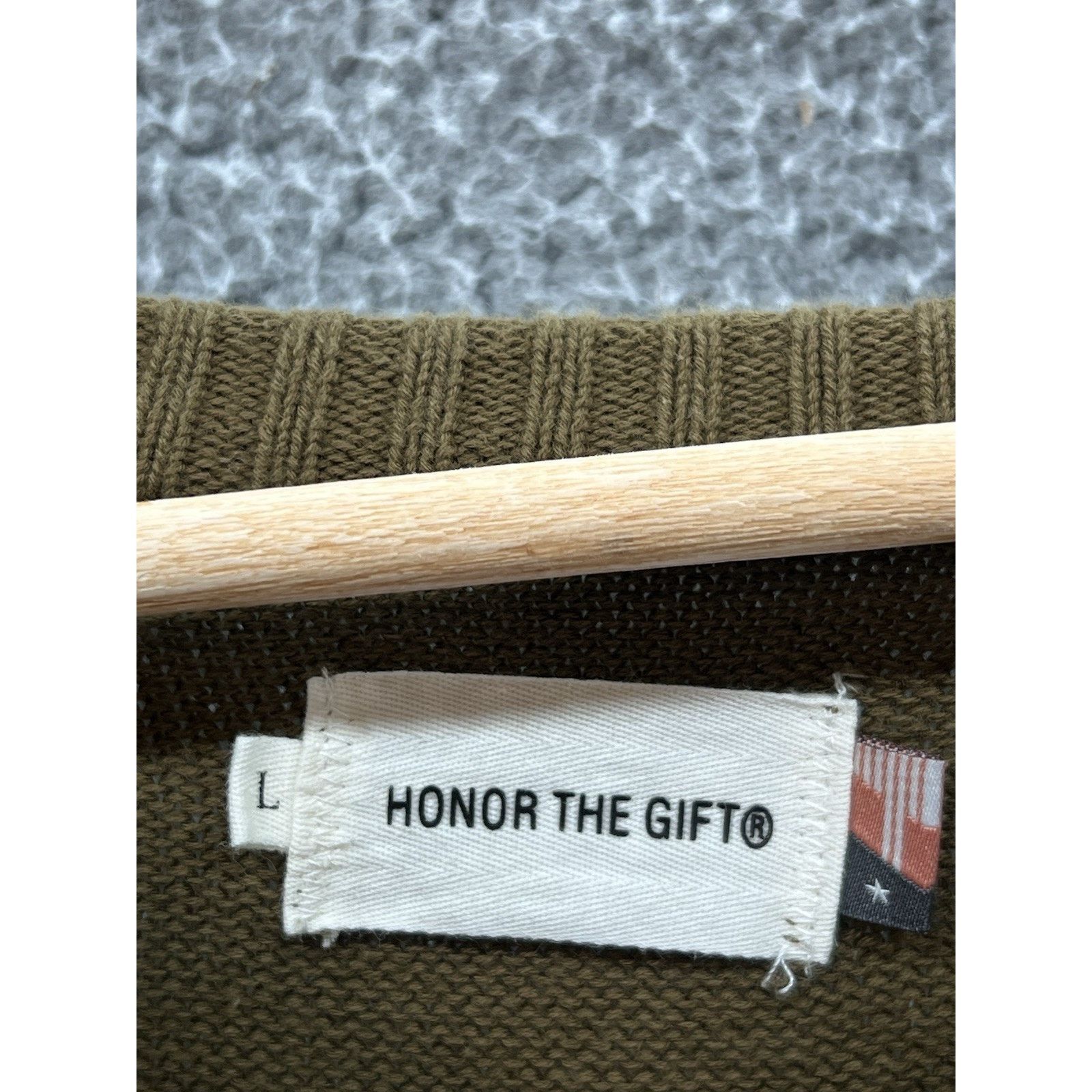 Honor the Gift Honor The Gift Mens Olive Knit Sweater Panther Mascot Cotton Size US L / EU 52-54 / 3 - 3 Thumbnail